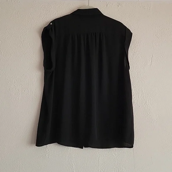 Mossimo Black Sheer Flowy Top - Picture 7 of 7